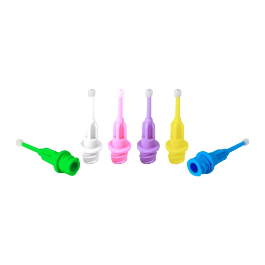 Dental flush flocking applicator needle Dental flush flocking applicator needle Yellow,white,green,purple,pink,blue