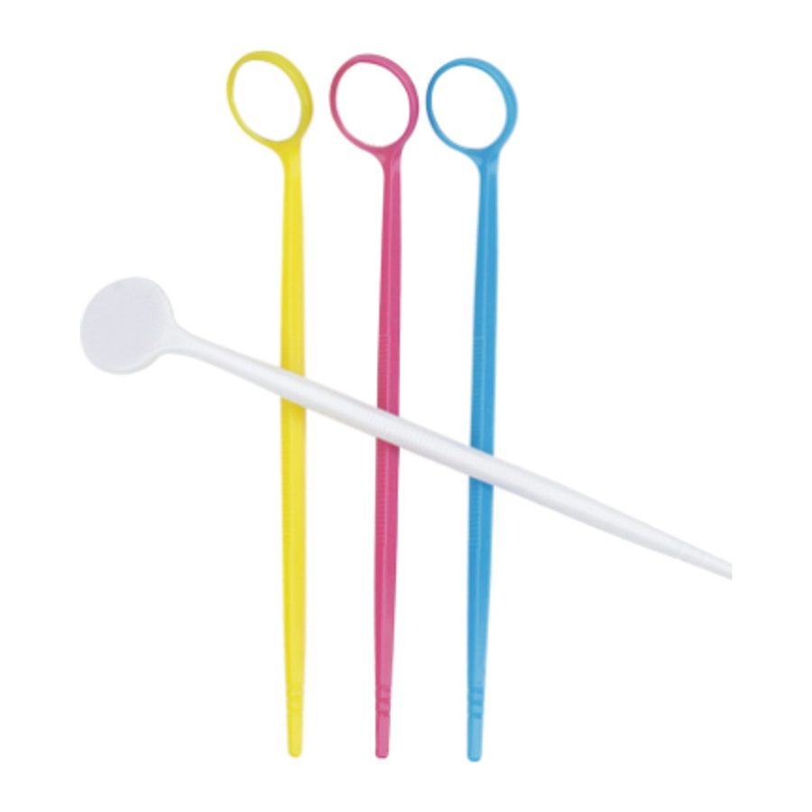 Disposable mouth mirror Disposable mouth mirror ABS handle+PCmirror(white)