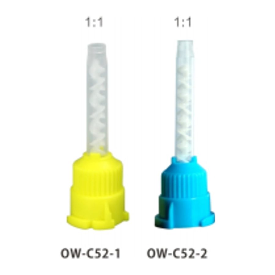 Static mixing tube Static mixing tube flat yellow-52mm 1:1 blue-50mm 1:1